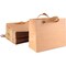 25 Pack Brown Kraft Paper Gift Bags with Soft Cloth Handles, Birthday Party Favor Shopping Bag, 8.6x7x3.9 in.